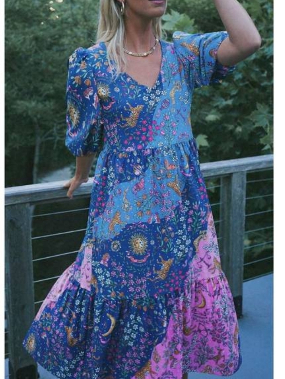 SMITH & QUINN Wendy Maxi Dress in Over the Moon Celestial Astrology NWOT XL